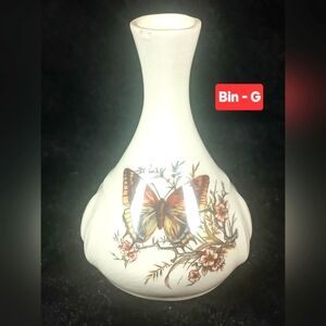 Floral Ceramic Vintage Butterfly Vase